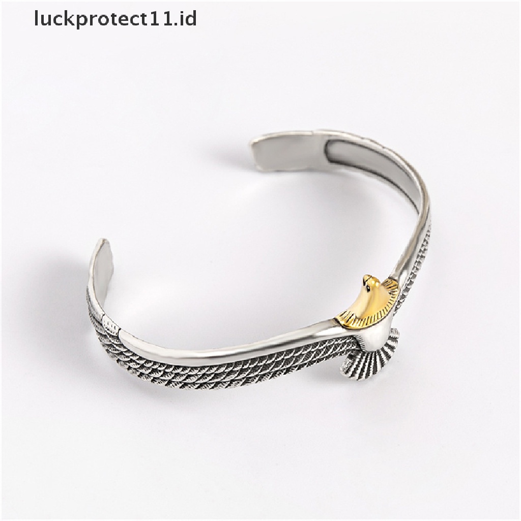 Gelang Model Terbuka Adjustable Desain Burung Elang Tribal
