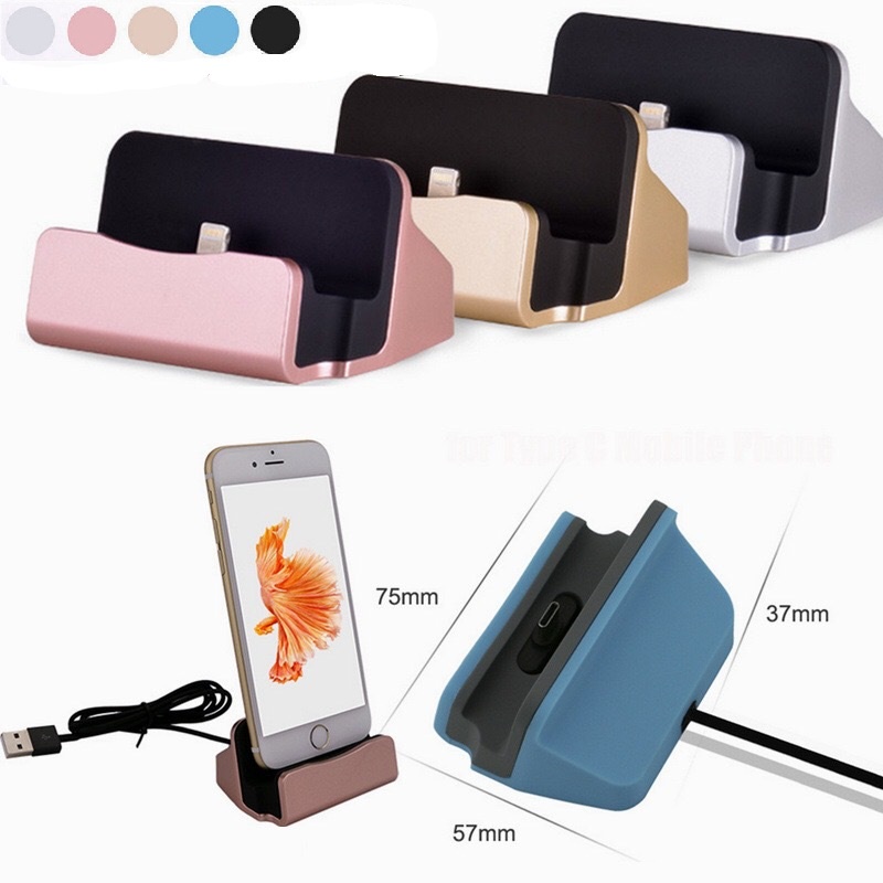 Charging Dock / Dudukan Mobile Phone Android Tipe-c / Iphone Untuk Meja