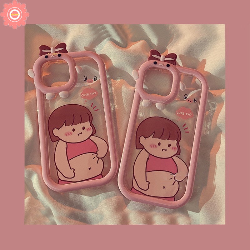 Soft Case Motif Kartun Perempuan Gemuk 3D Untuk Realme C33 8 8pro 9 9pro + C15 C25s C31 5 6i 9i 5s 5 7i 7 C25 C21Y C25Y C17 C21 C11 C35 C112 C303 Cover Penutup Mesin Cuci