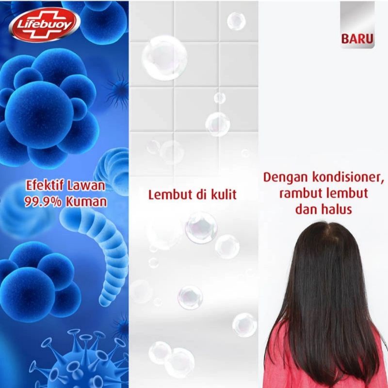 LIFEBUOY Sabun Mandi Cair 3in1 Pouch 450ml