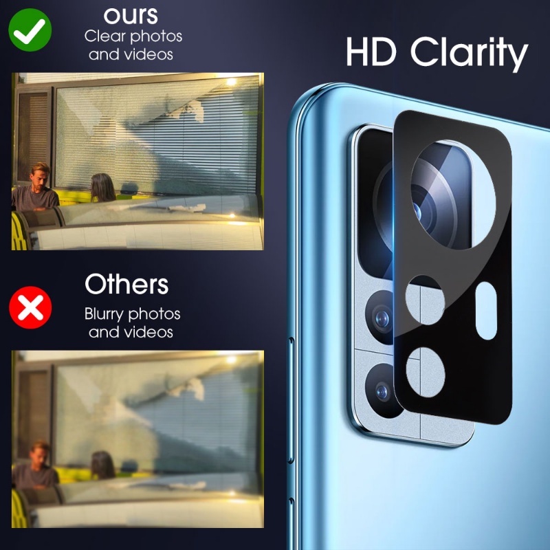 Tempered Glass Pelindung Lensa Kamera Belakang Anti Gores Bebas Gelembung Untuk Xiaomi 12T