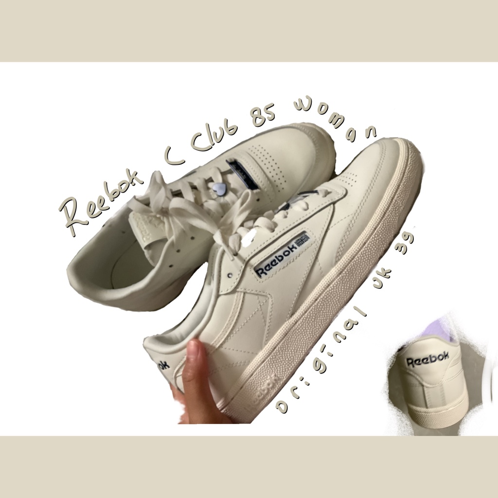 preloved Reebok Club C 85 womens chalk/ noble grey met uk. 39 (ORIGINAL)