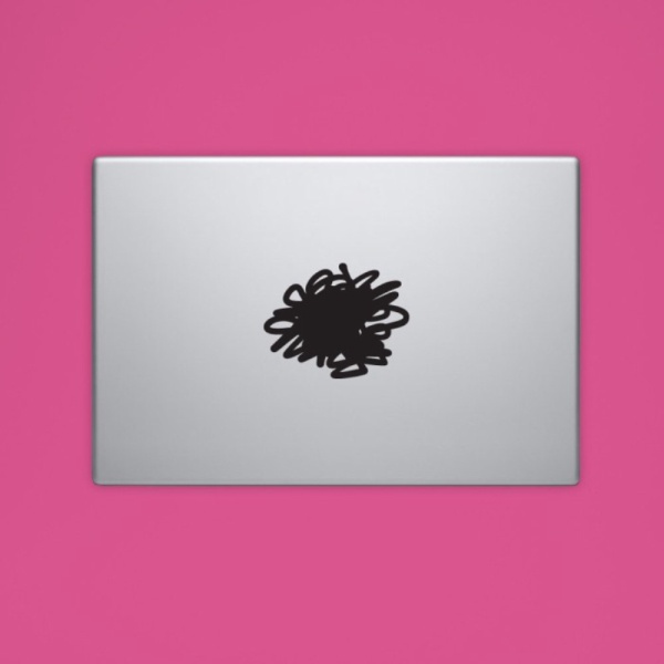 Decal Sticker Macbook Apple Macbook Stiker Blackout Coretan Laptop Termurah