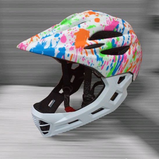 Jual helm anak balance bike pushbike mtb cross trail full face helmet