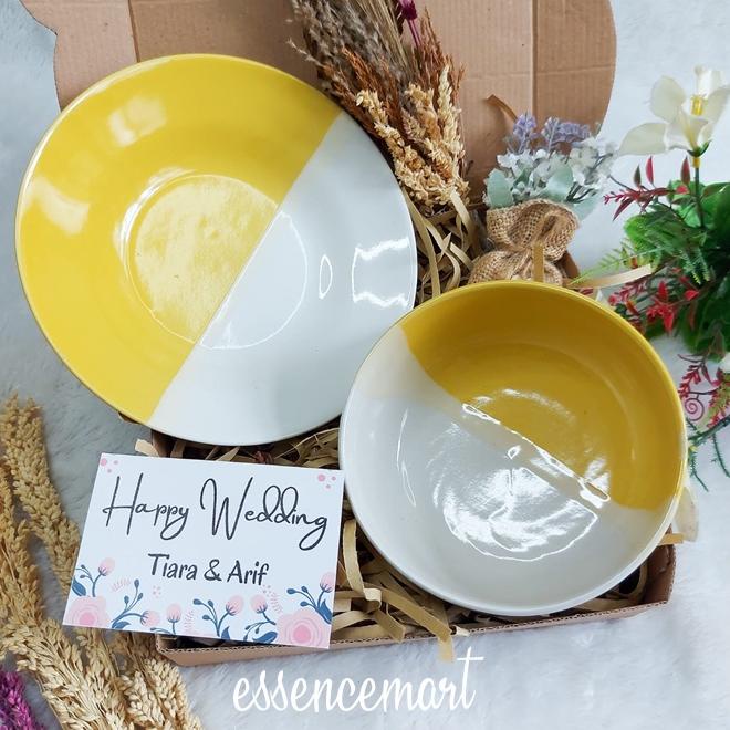 

ㄳ Hampers Set Mangkok dan Piring Twotone 2 Warna Cantik Hadiah Wedding Ultah BIG SALES 4080 ☽