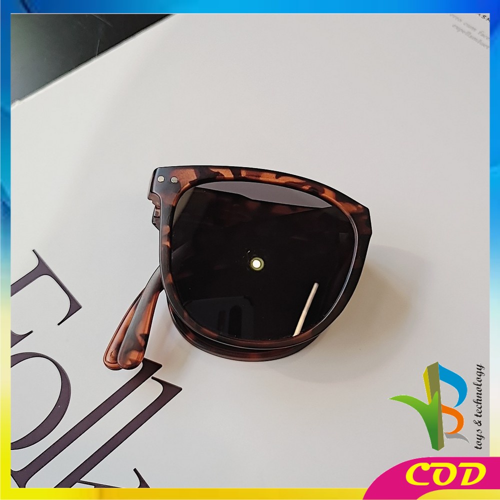 RB-C662 Kacamata Hitam Wanita Lipat Korea Fashion Kaca Mata korea Gaya Pantai Sunglasses Anti-UV Wanita Pria Import Kacamata Fashion