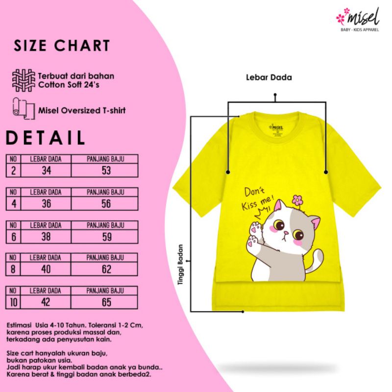 COD Terbaru T'shirt over size anak perempuan , kaos anak cewek viral