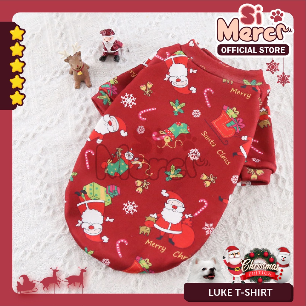 Baju Anjing Kucing Hewan Natal / Baju Sweater Anjing Natal / Pet Clothes For Christmas Premium /