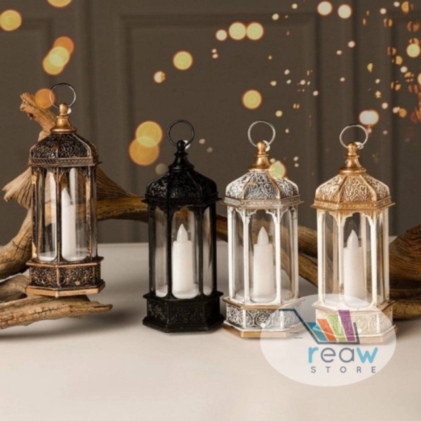 Jual Lilin Lentera LED Elektrik Lantern Candle bentuk Kubah Hiasan Natal - Hitam Berkualitas