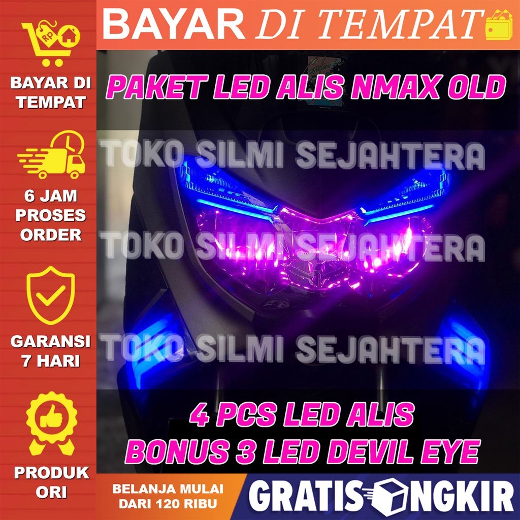 LAMPU ALIS NMAX BONUS DEVIL EYE LAMPU DRL NMAX OLD LAMPU ALIS DRL LED BONUS DEVIL EYES NMAX LAMPU SE