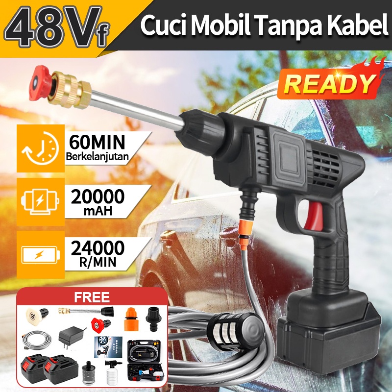 Cuci Mobil Cordless Pressure Washer Jet Cleaner Baterai Cuci Mobil Steam Cordless Car Wash / Alat Portabel Tanpa Kabel