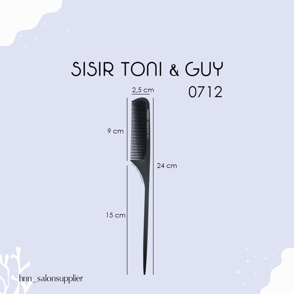 Alat Sisir Potong Rambut Salon Barbershop Barber Toni and Guy 0712 Carbon Antitastic