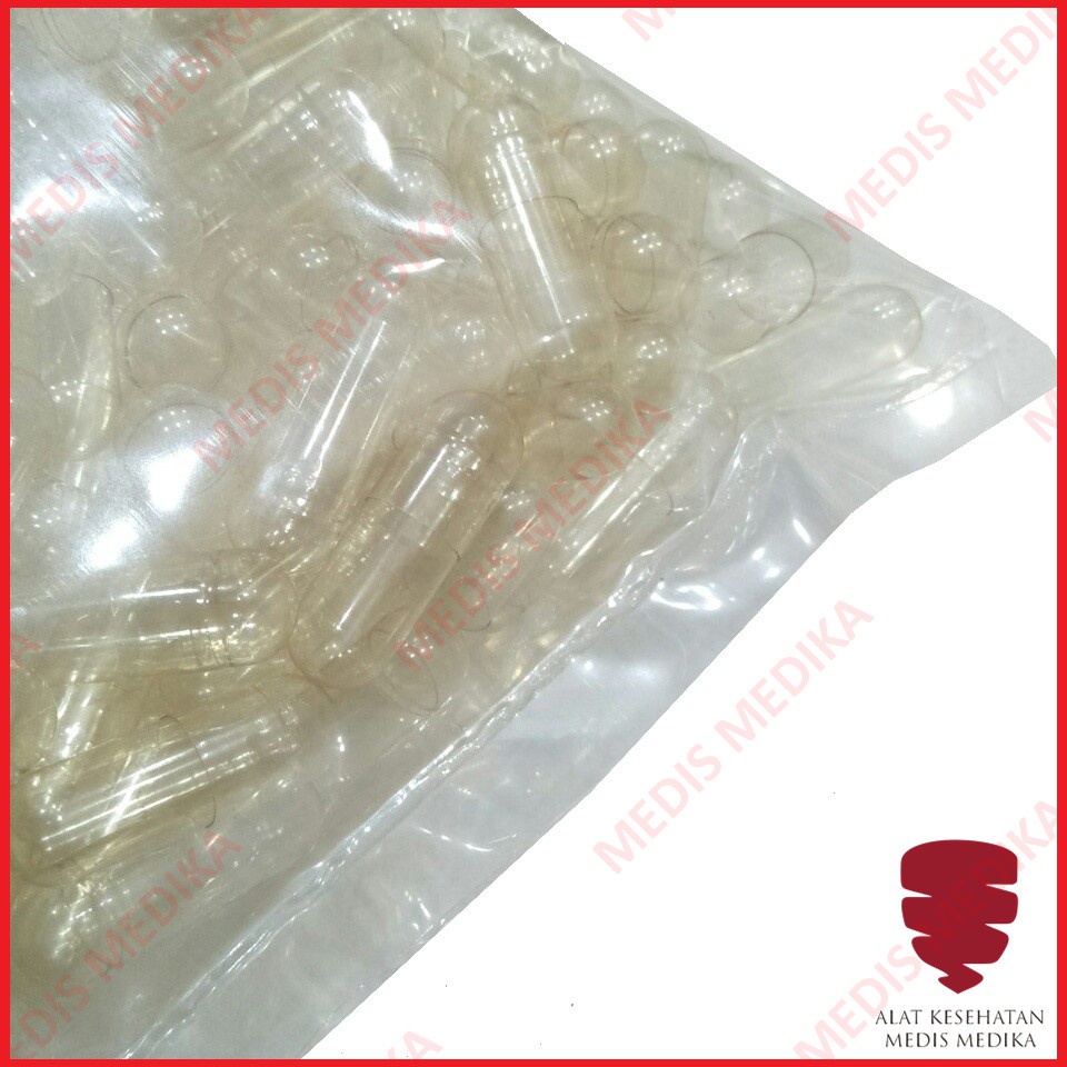 Cangkang Kapsul Kosong No 00 Isi 1000 Pcs Kulit Kapsul Obat Natural Bening