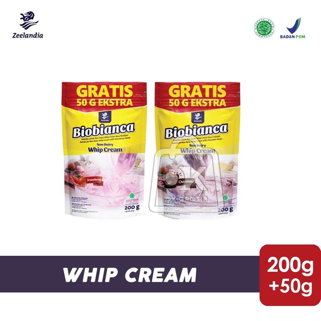 

Biobianca Whip Cream / Chocolate / Strawberry Zeelandia (250 gr)