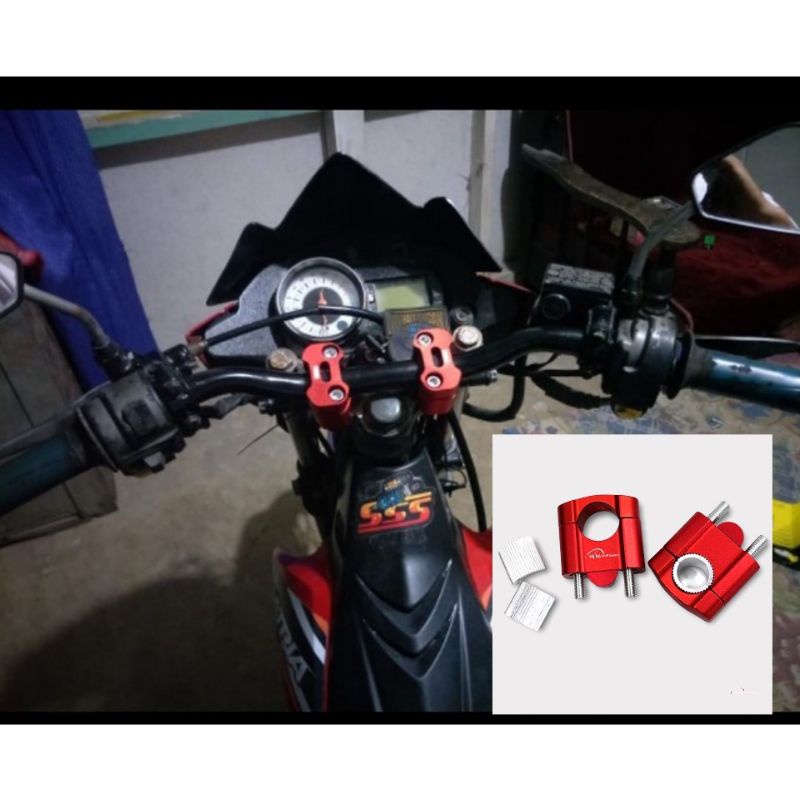 Paket stang RZR plus raiser stang merah cnc motor satria fu fi karbu dan injeksi rxking pnp