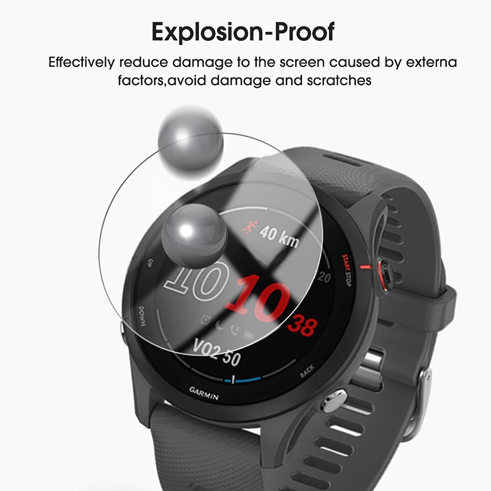 Tempered Glass Pelindung Layar Smartwatch Garmin Forerunner 255 Anti Gores