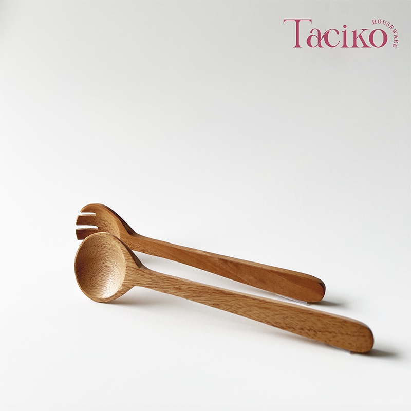 Ktmstore Sendok makan Kayu Bulat Natural spoon Wooden Cutlery Taciko TCK-101