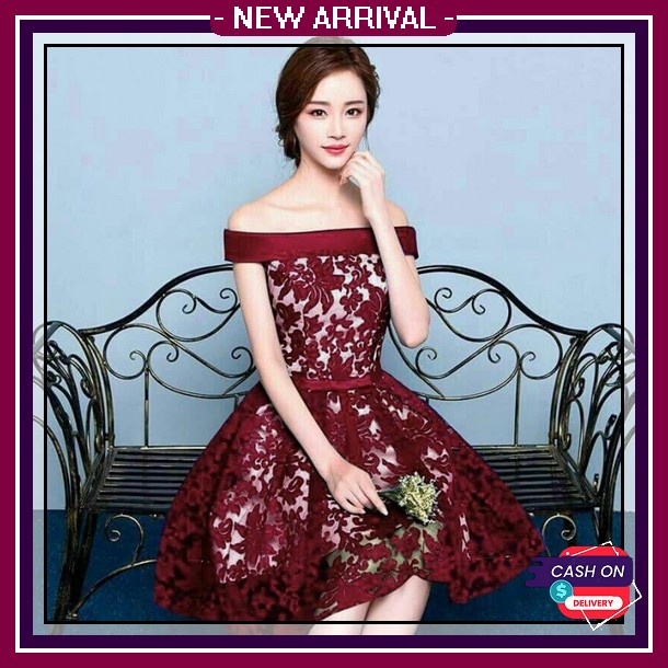 Dress Wanita Terbaru Premium Elegan Kekinian 2022 Korean Style Viral Murah Baju Dres Cantik Cewek Re