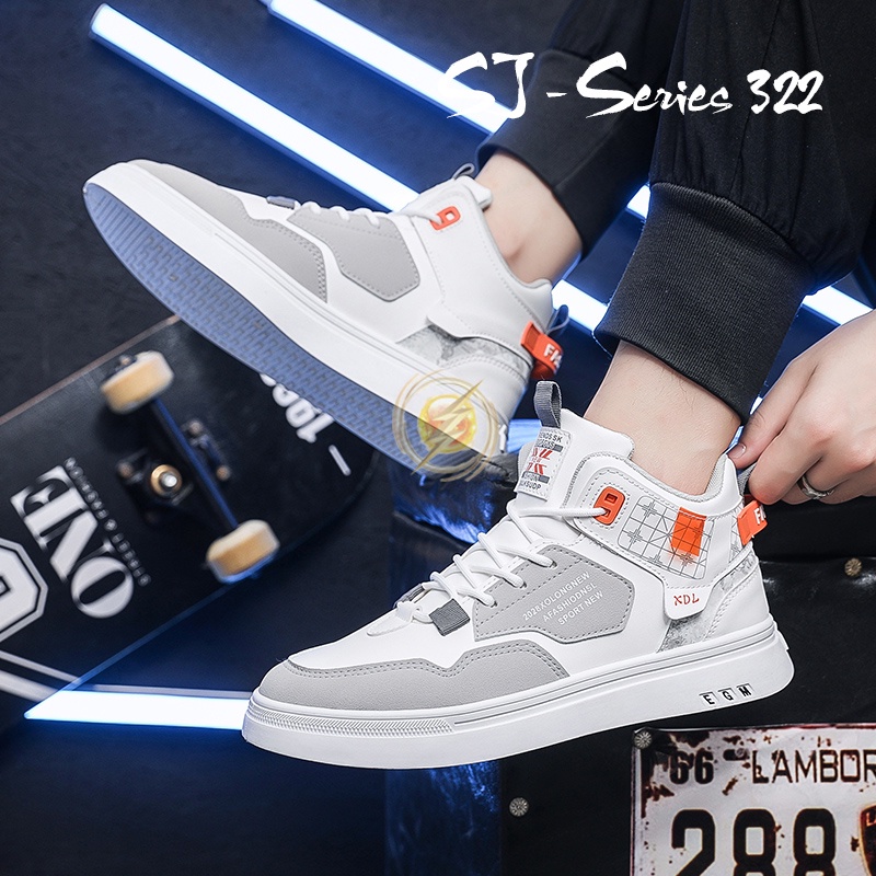 [OOS] Sepatu Sneakers Pria Boots Fashion Model Keren Buat OOTD Kualitas Import Premium -322