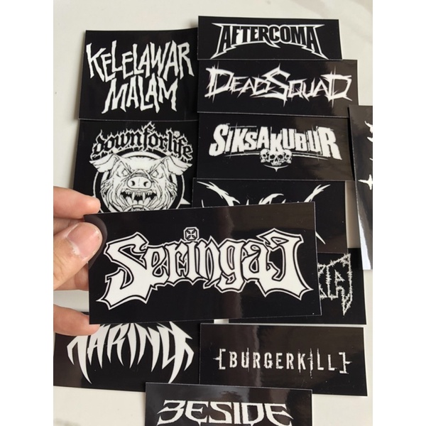 Sticker Pack Band Indie Hard Core/Grindcore/Death Metal / Komunal / seringai / jasad / beside / after coma / kelelawara malam / noxa