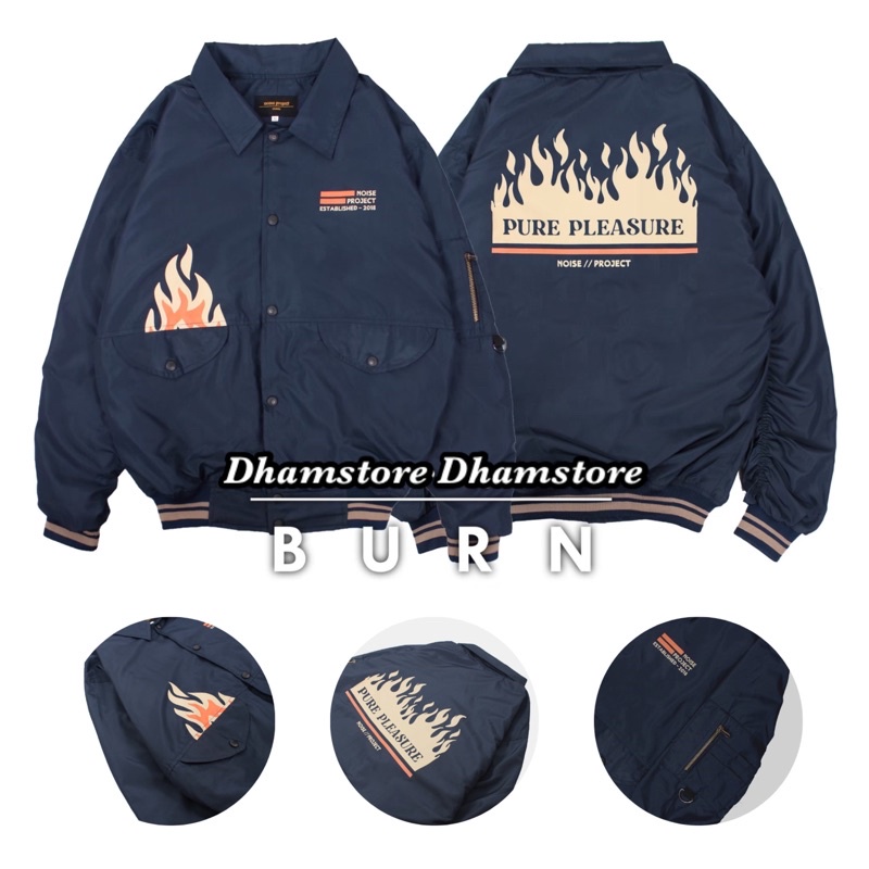 Jaket Noise Project Original Product Jaket Bomber Noise Jaket Outdoor Jaket Noise Navy