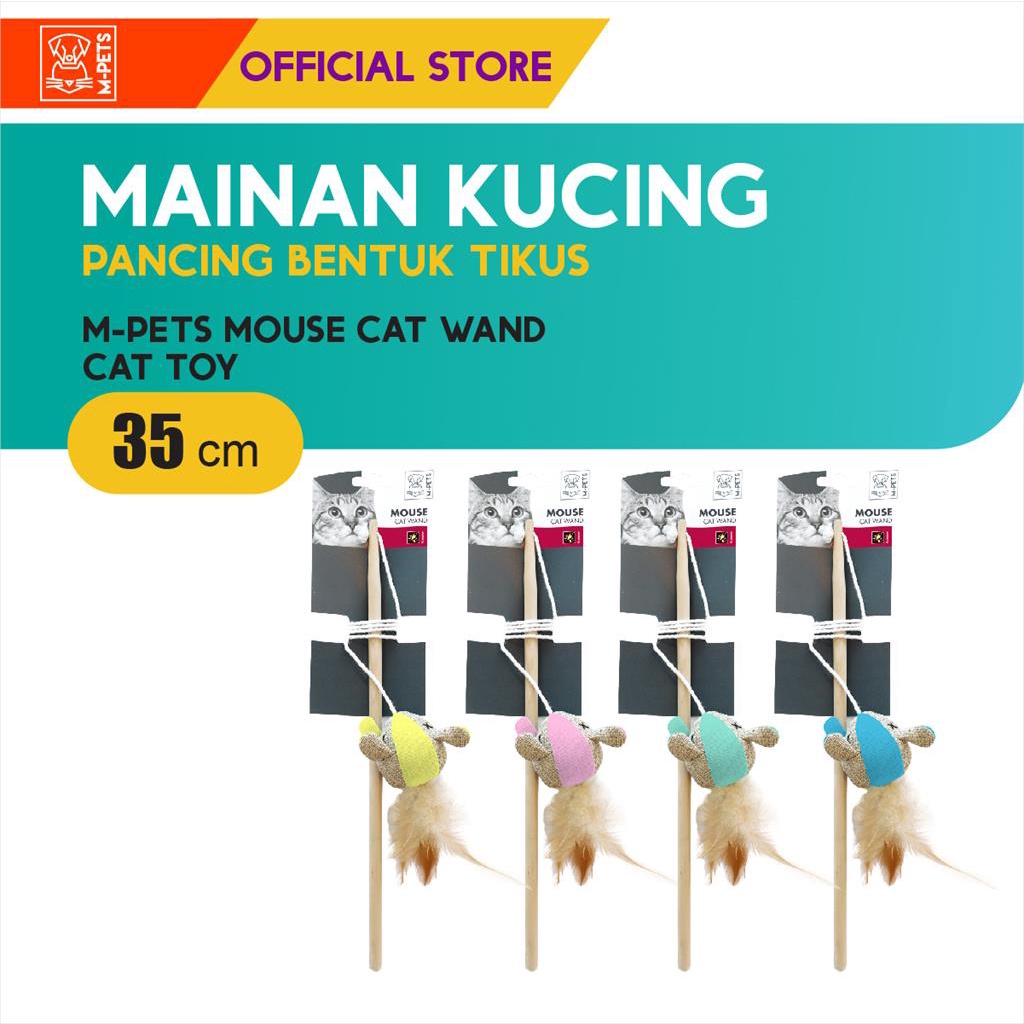 M-Pets Mouse Cat Wand Cat Toy / Mainan Pancing Kucing Bentuk Tikus