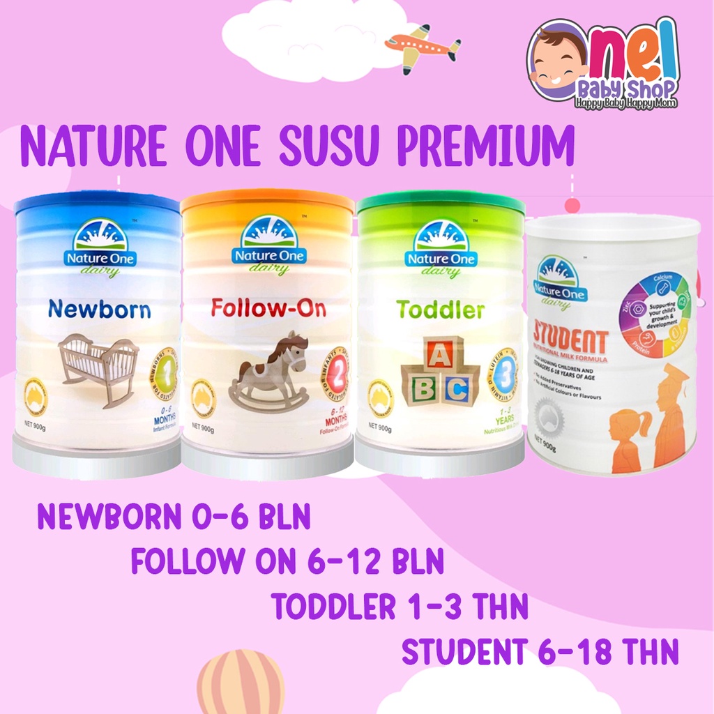 SUSU PREMIUM BAYI ANAK - NATURE ONE DAIRY STANDARD NEWBORN / FOLLOW ON / TODDLER / STUDENT 900 gr