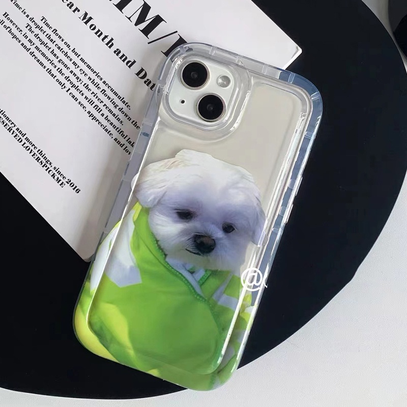 Soft Case Silikon TPU Transparan Motif Anjing Untuk IPhone 14 12 13 11 Pro XS Max 6 6S 7 8 Plus X XR