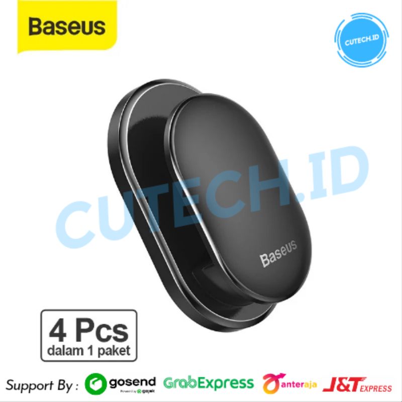 BASEUS SMALL SHELL VEHICLE HOOK CAR MOUNT HOLDER GANTUNGAN MOBIL (ISI 4 PCS)