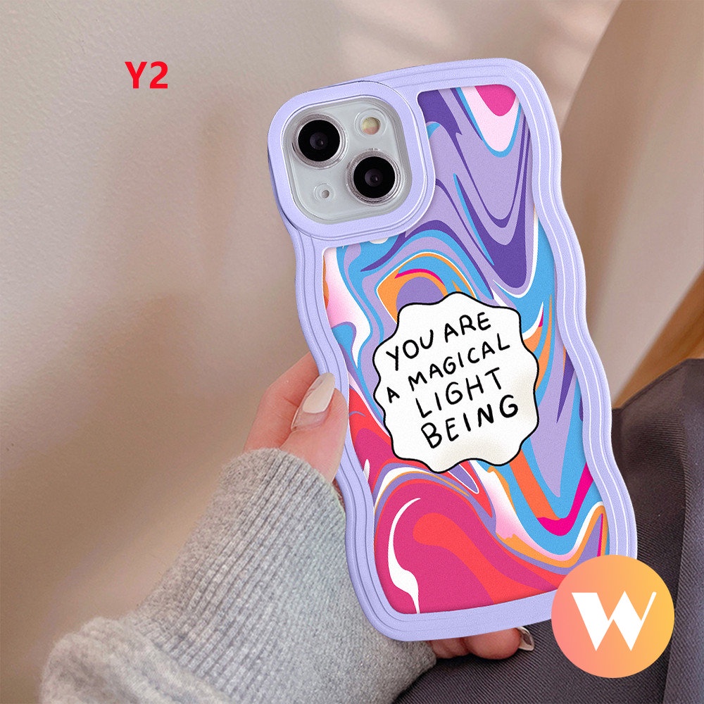 Casetify Love Self Label Soft Case Redmi Note10 11 11s 10s Note9 8 10 9s 11pro 9 Pro Max Plus Redmi A1 10C 9 9T 10 10A 9A 9C NFC Wavy Edge Colorful Rainbow Back Penutup Cat Air