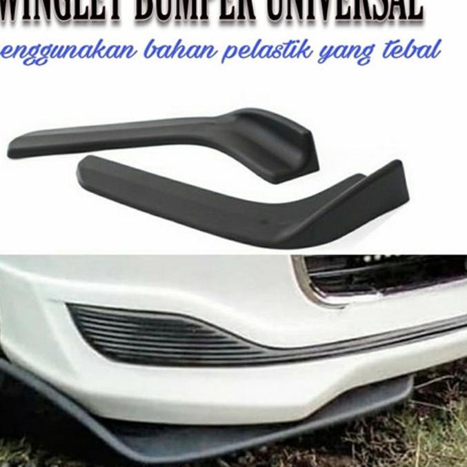 (2 pcs) Winglet Truk Winglet Bis Mobil Bahan Plastik ABS Hitam