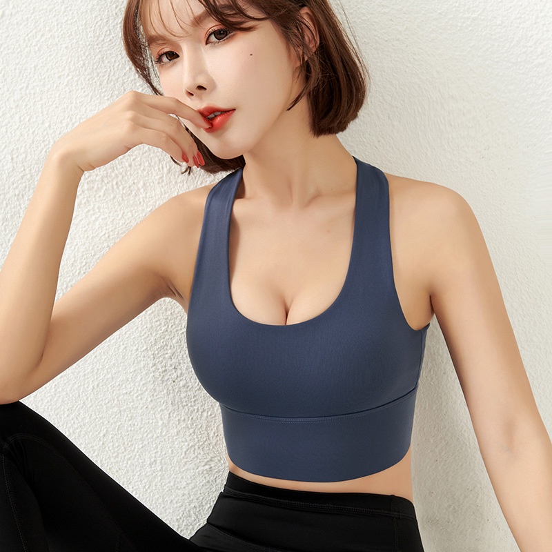 sports vest bra Gesper silang empat baris busana seksi Yoga harian bra cepat kering 8990