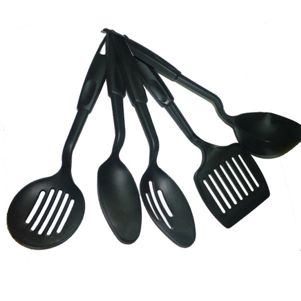 Alat Masak Spatula Set 6 / Utensil Set /- allat merebus dan menumis spatula hitam  Sutil Set/ Spatula Set