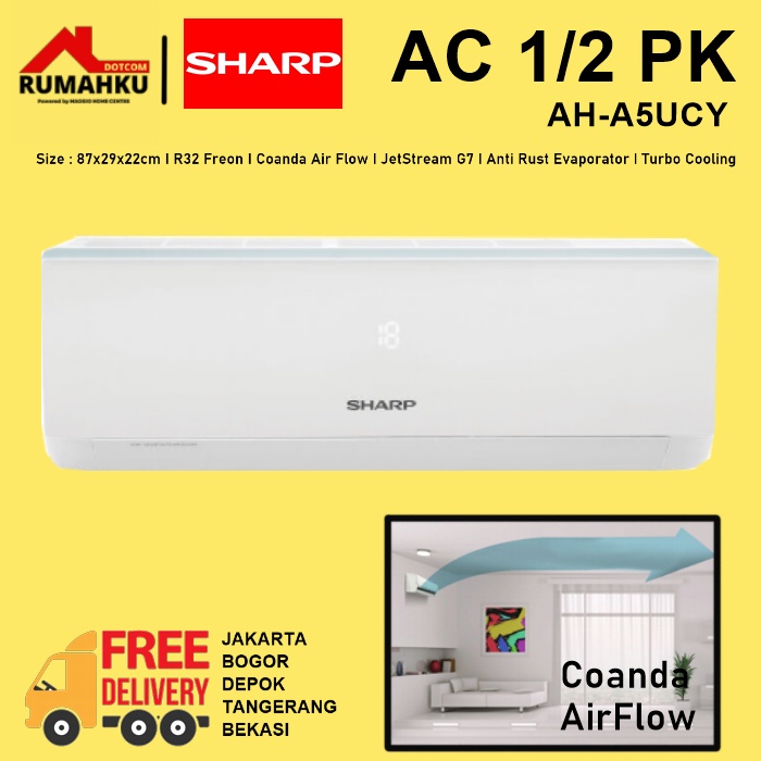 AC SPLIT 1/2 PK - AC 1/2PK - AC SHARP 1/2PK - AC SPLIT SHARP AH-A5UCY - SHARP