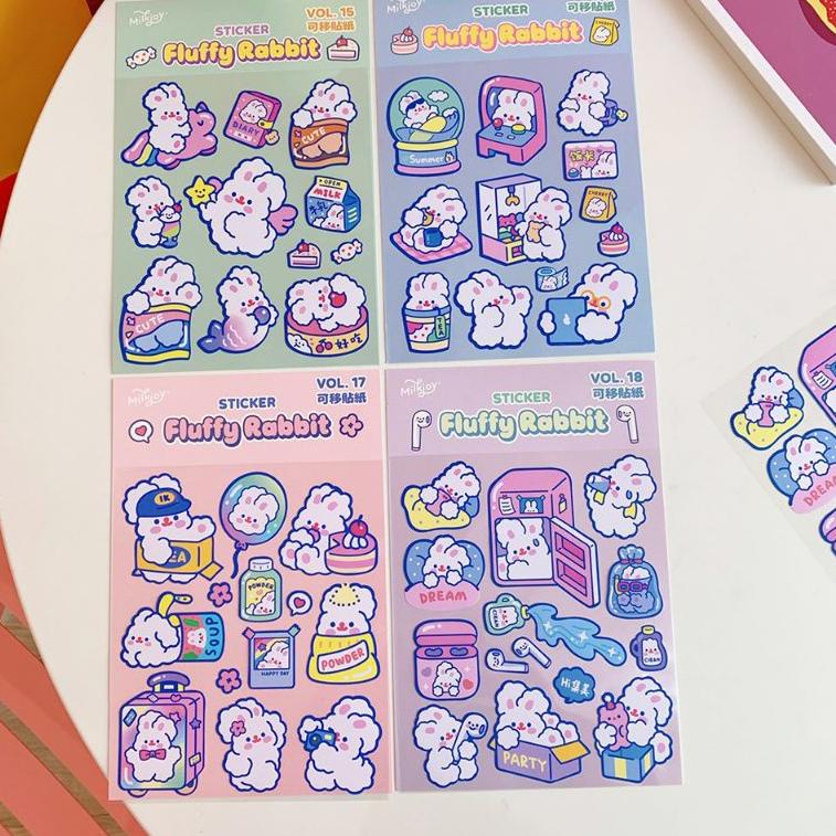 

㋿ Bunny & Candy - stiker dekorasi planner journal scrapbook - stickers korea lucu [thehanscorner] ン