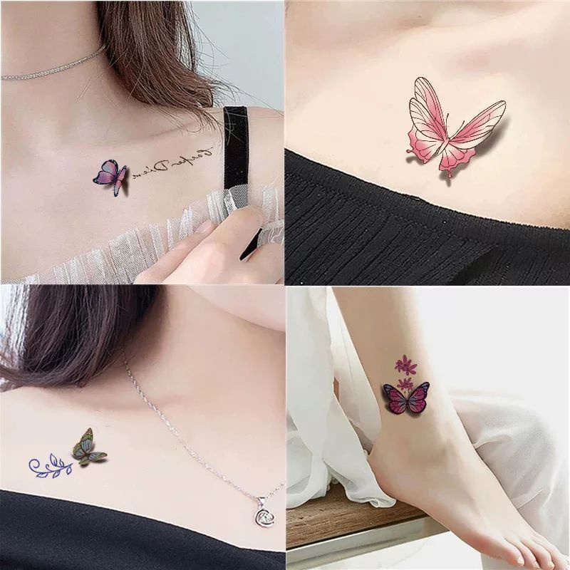 Tatto Temporer Motif Butterfly Waterproof Tahan Lama Temporary Tatto High Quality