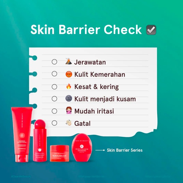 DEAR ME BEAUTY Skin Barrier | Water Cream / Sunscreen Gel / Toner Essence / Cleanser | Basic Skincare