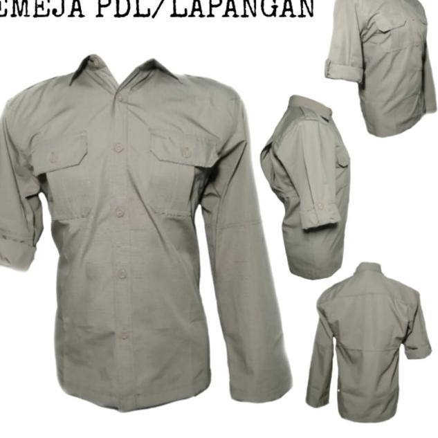 Kemeja Lapangan I Kemeja PDL Polos Kain Ripstop Outdoor Indoor