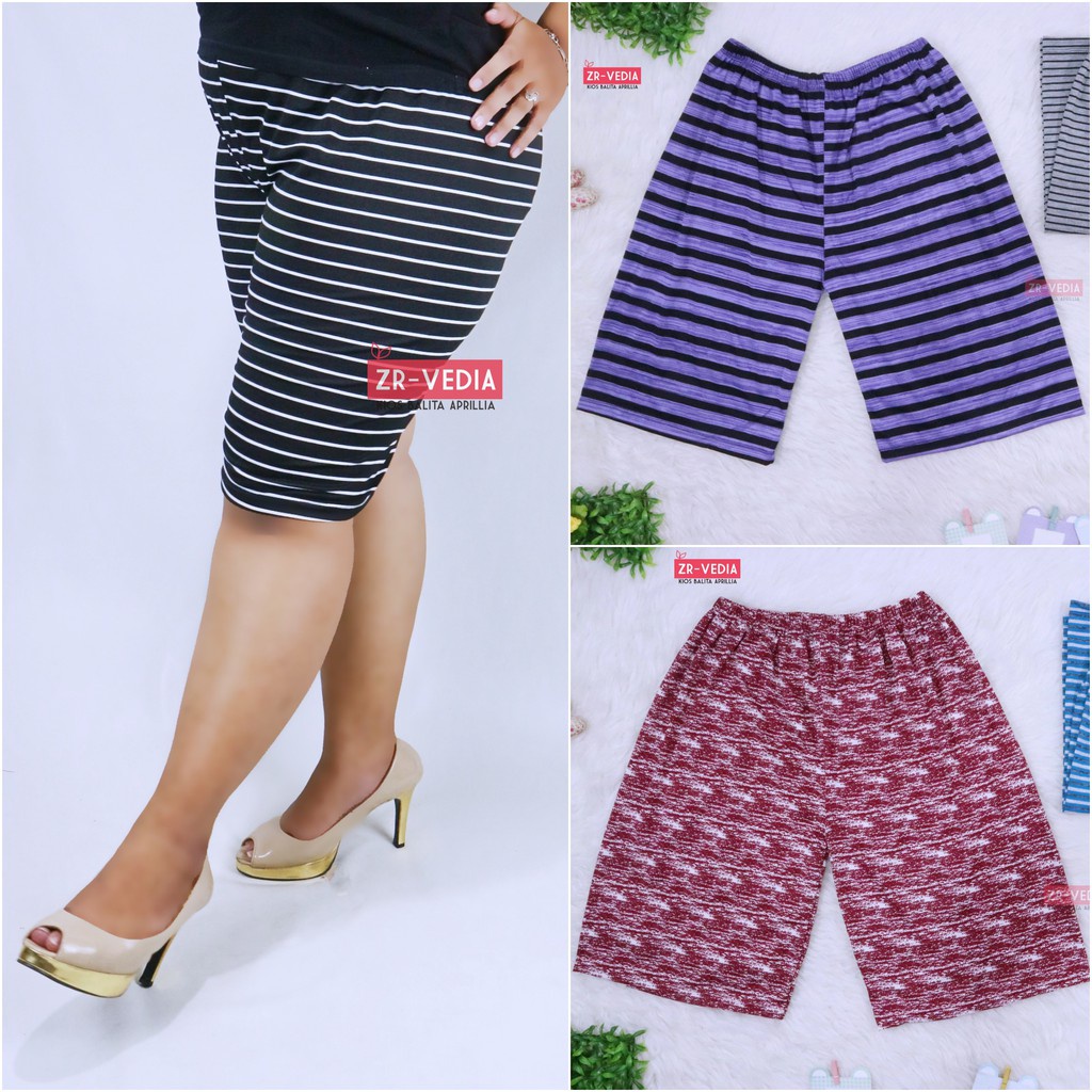 Celana Short Motif Wanita fit to XXL / Adem Dalaman Pendek Jumbo Big Model Celana Ketat Kiosbalitaaprillia