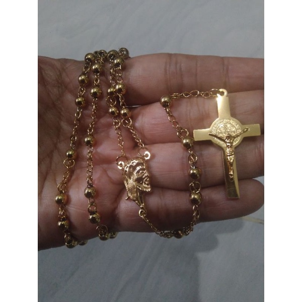 ROSARIO titanium gold harces wajah Yesus