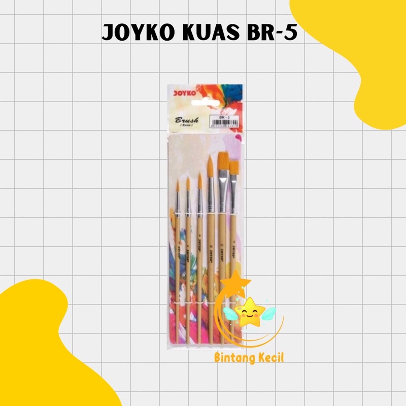 

[SET BRUSH / KUAS CAT AIR / CAT MINYAK / LUKIS / ACRYLIC JOYKO BR-5