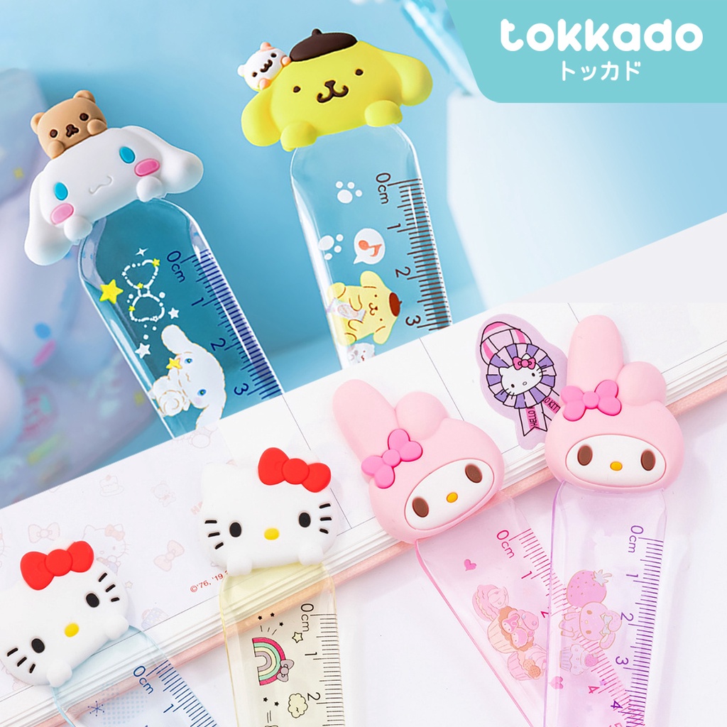 

TOKKADO Sanrio Ruler Penggaris Anak Sekolah Karakter Lucu 12 cm