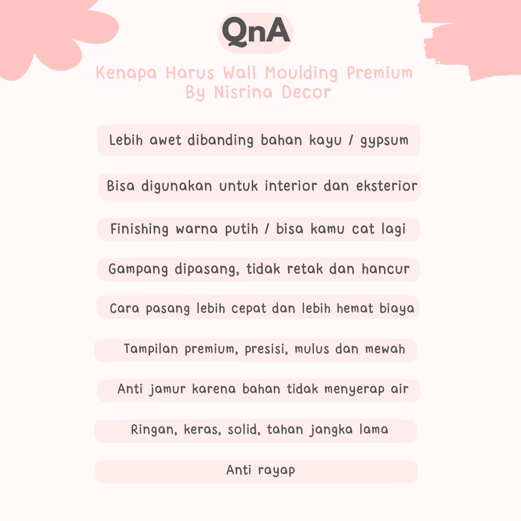 Wall Moulding Premium / Lebar Dinding 1,6 - 2 Meter