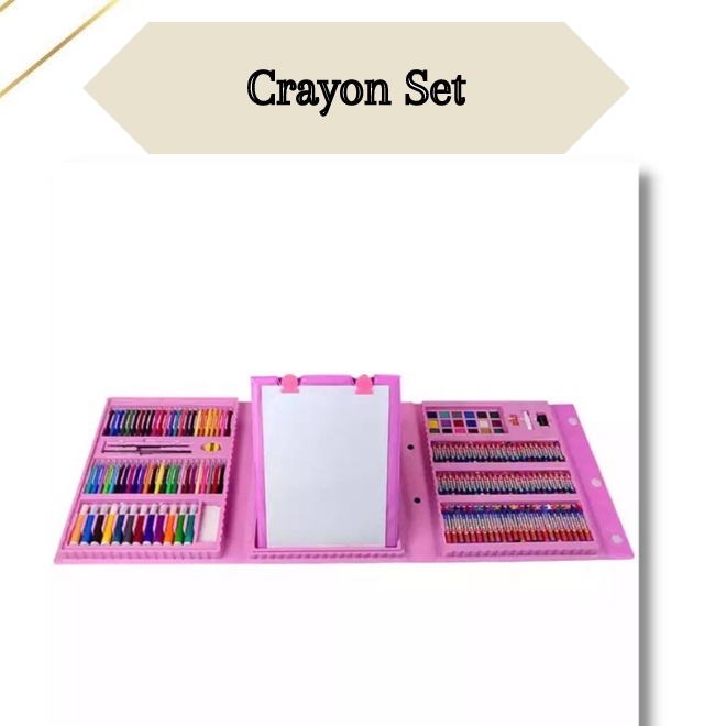 Set Crayon 208 PC / Krayon Mewarna Alat Menggambar dan Mewarnai Anak BIG