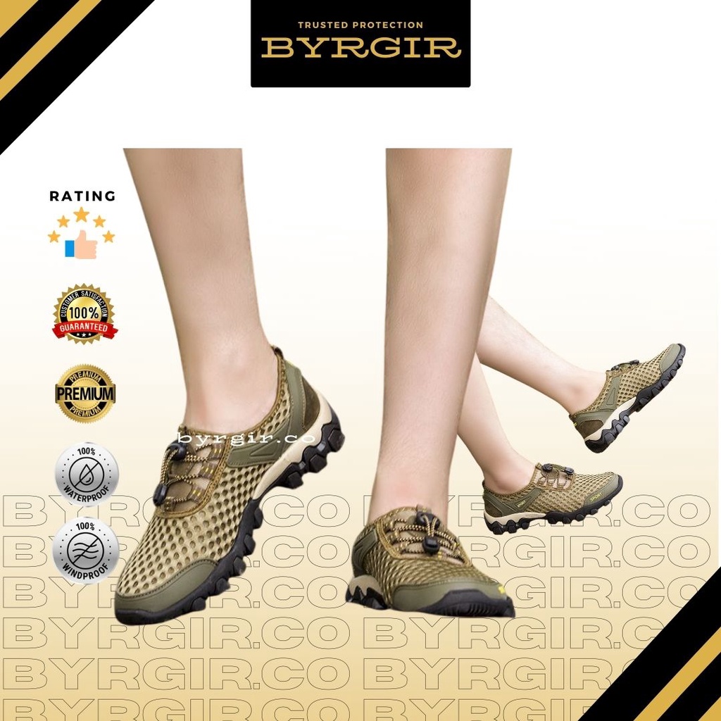 BYRGIR Sepatu  Gunung Hiking Sport Casual Pria Sneaker Trekking Quick Dry Outdoor Import Sporturedo Stonger Terbaru Shoe Olahraga Laki Laki Original