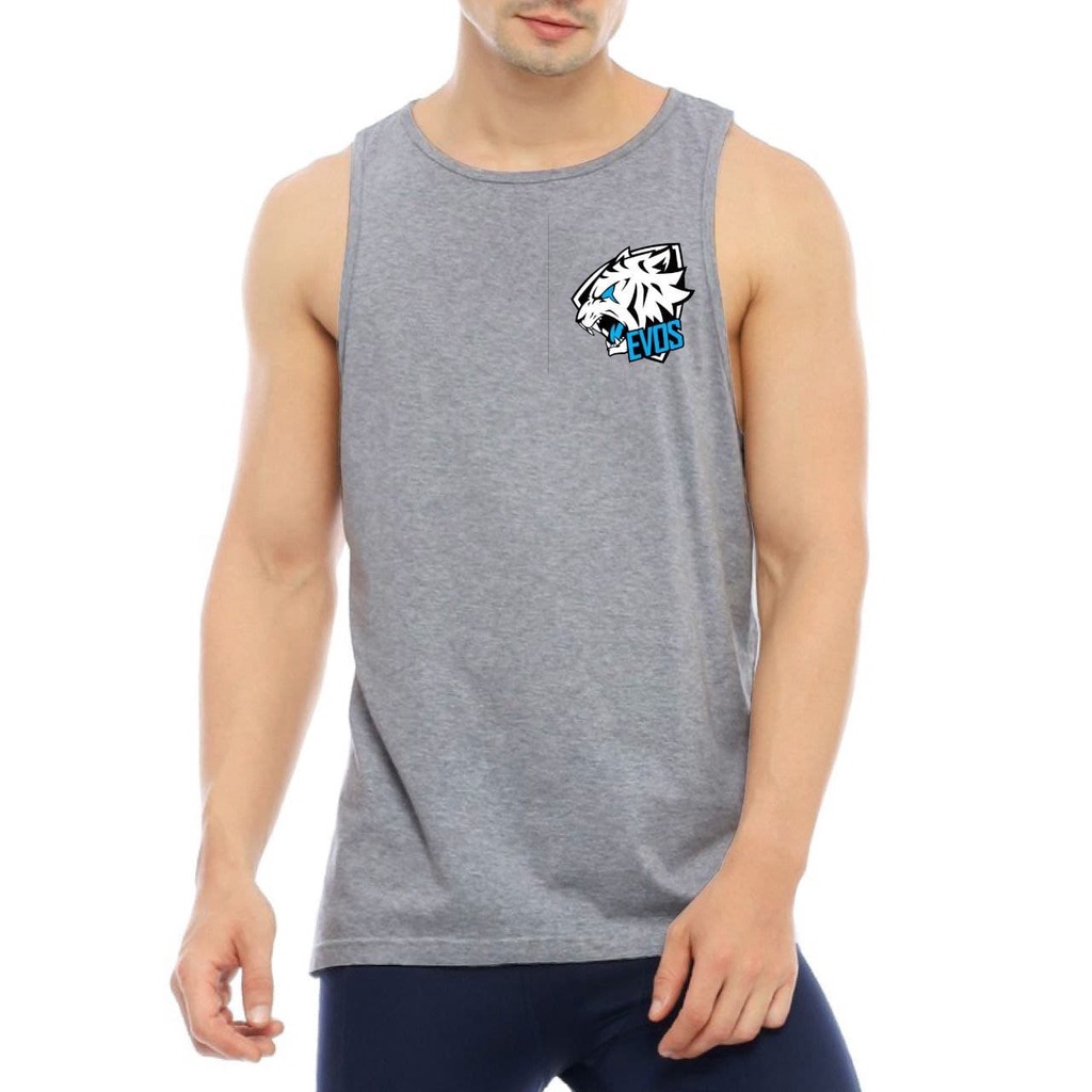 SINGLET PRIA DEWASA LOGO VOS / KAOS SINGLET PRIA JUMBO / KAOS SINGLET GYM OLAHRAGA / BAJU KAOS DALAM