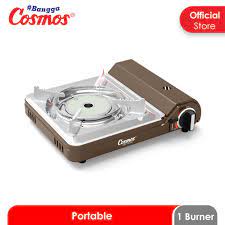 Kompor Gas Portable Cosmos CGC123PNBR 2 in 1 Ceramic Burner Red