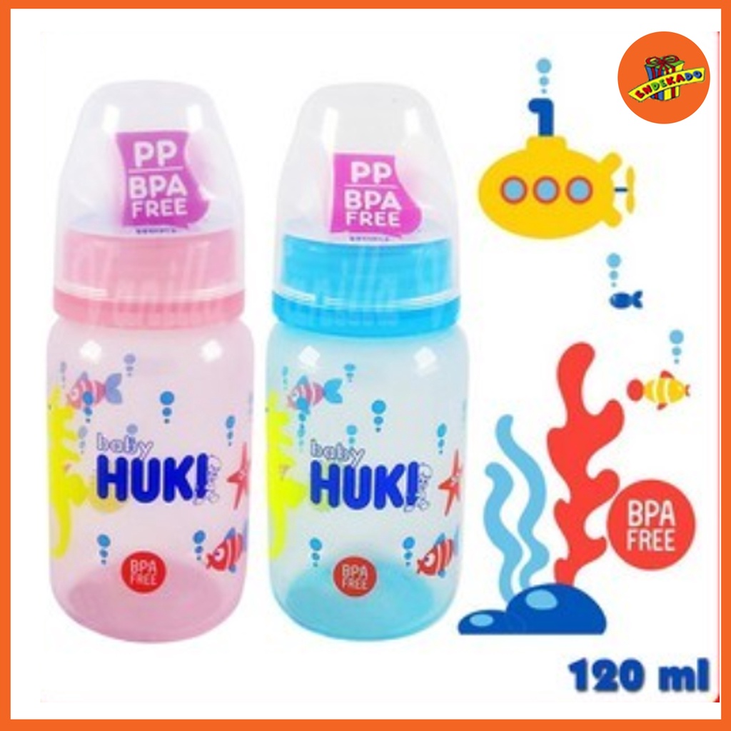 HUKI Orthodontic Nipple PP 120ml - Botol Susu Bayi 120ml