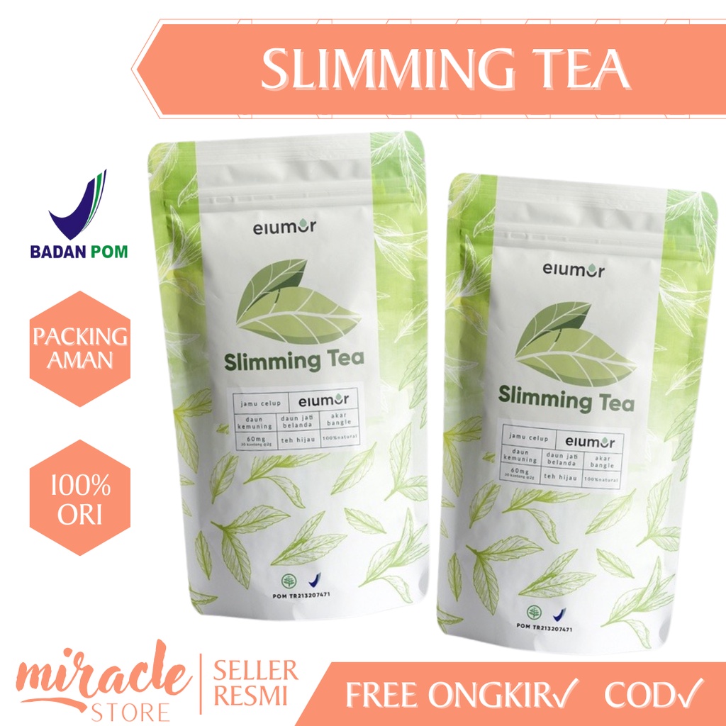 READY! ELUMOR SLIMMING TEA BPOM DAN HALAL MUI TEH PELANGSING KURUS DALAM 7 HARI PENURUN BERAT BADAN PELANCAR BAB