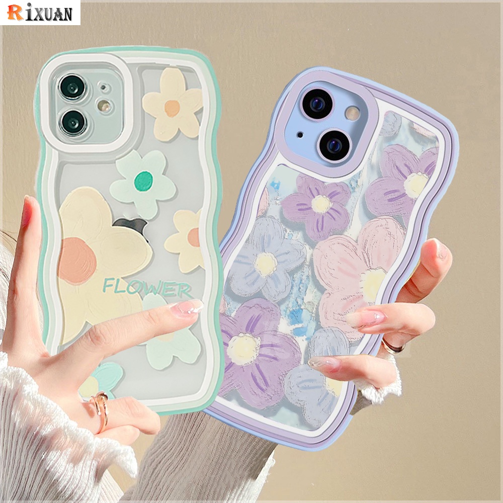 Soft Case TPU Motif Bunga Ungu Putih Untuk Redmi Note 11 Pro Note 11S 10C 10A 9C 9A 10 9T 9 Note 10 5G 10s Note9 Note8 Poco X3 NFC M3